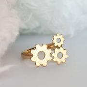 Gold Gear Ring, Steampunk Inspired