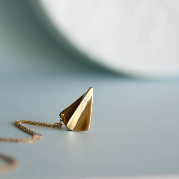 Harry Styles Dainty Paper Airplane Necklace