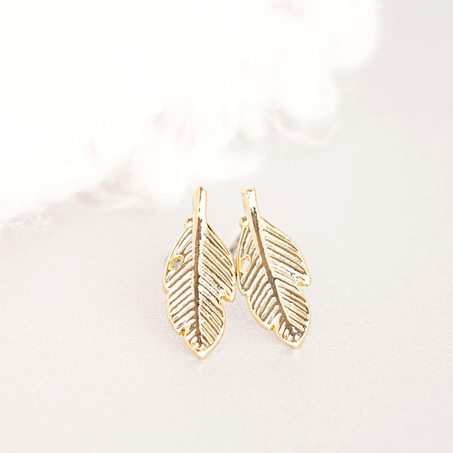 Orecchini A Clip Grandi Foglie 5cm Placcato Oro, Stile Vintage, Gioielli Moderni Ispirati Trifari